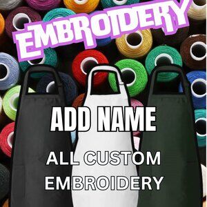 Personalized Embroidered Apron, Custom Apron, Add Name or Text